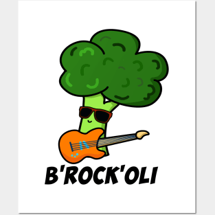 B-ROCK-oli Cute Funny Brocolli Veggie Pun Posters and Art